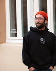 Organic Oversize Hoodie SONNE MOND STERNE Stick | unisex | Schwarz - Studio Schön®