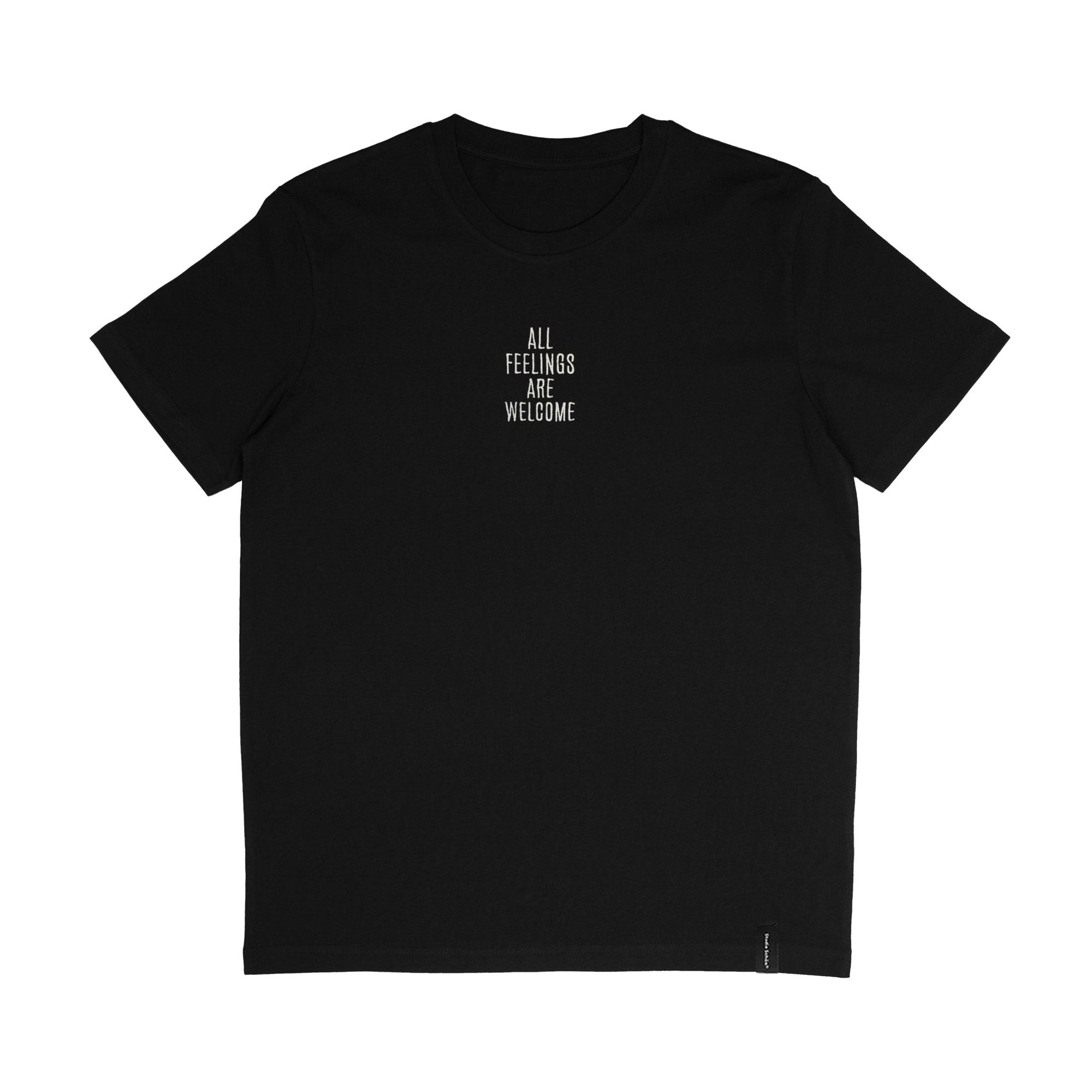 Organic T-Shirt ALL FEELINGS ARE WELCOME Stick | unisex | Schwarz - Studio Schön®