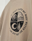 Organic T-Shirt EARTH WATER AIR FIRE | unisex | Kaffee - Studio Schön®