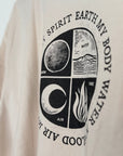 Organic T-Shirt EARTH WATER AIR FIRE | unisex | Vintage White - Studio Schön®