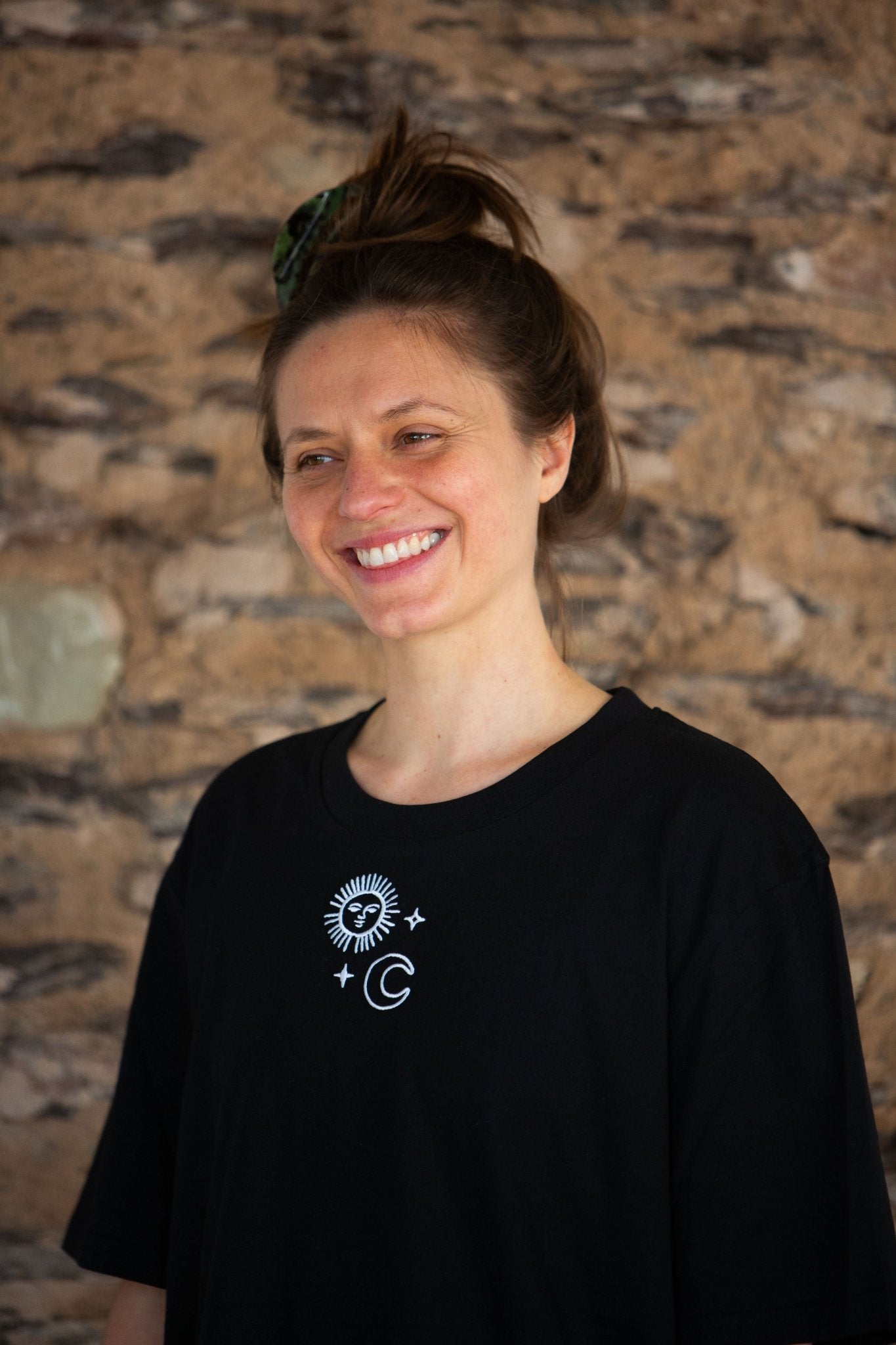 Organic T-Shirt SONNE MOND STERNE Stick | unisex | Schwarz - Studio Schön®