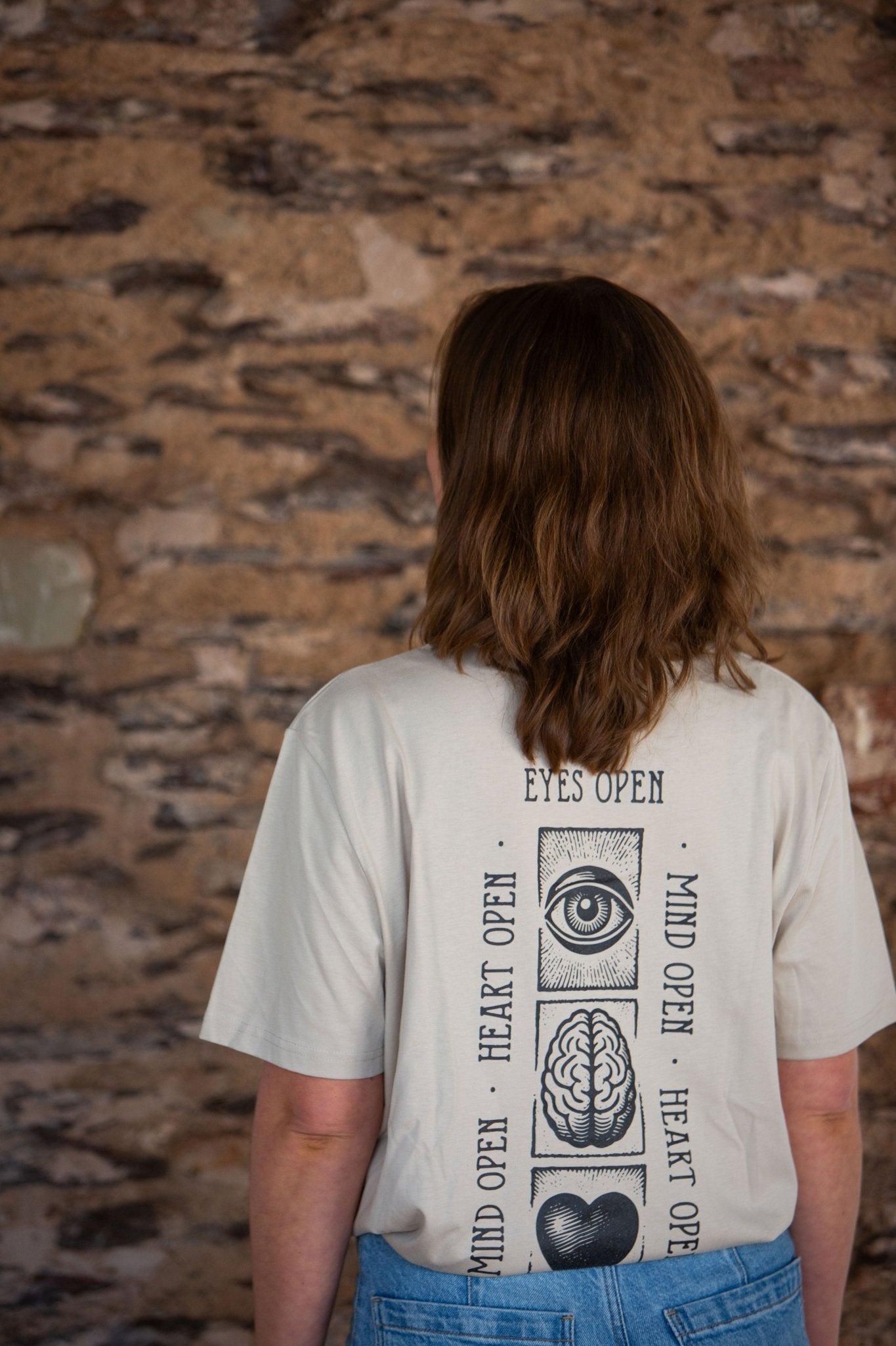 Organic T-Shirt STAY OPEN | unisex | Kaffee - Studio Schön®
