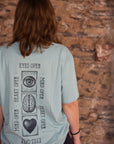 Organic T-Shirt STAY OPEN | unisex | Salbei - Studio Schön®