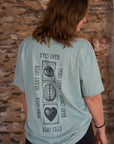 Organic T-Shirt STAY OPEN | unisex | Salbei - Studio Schön®