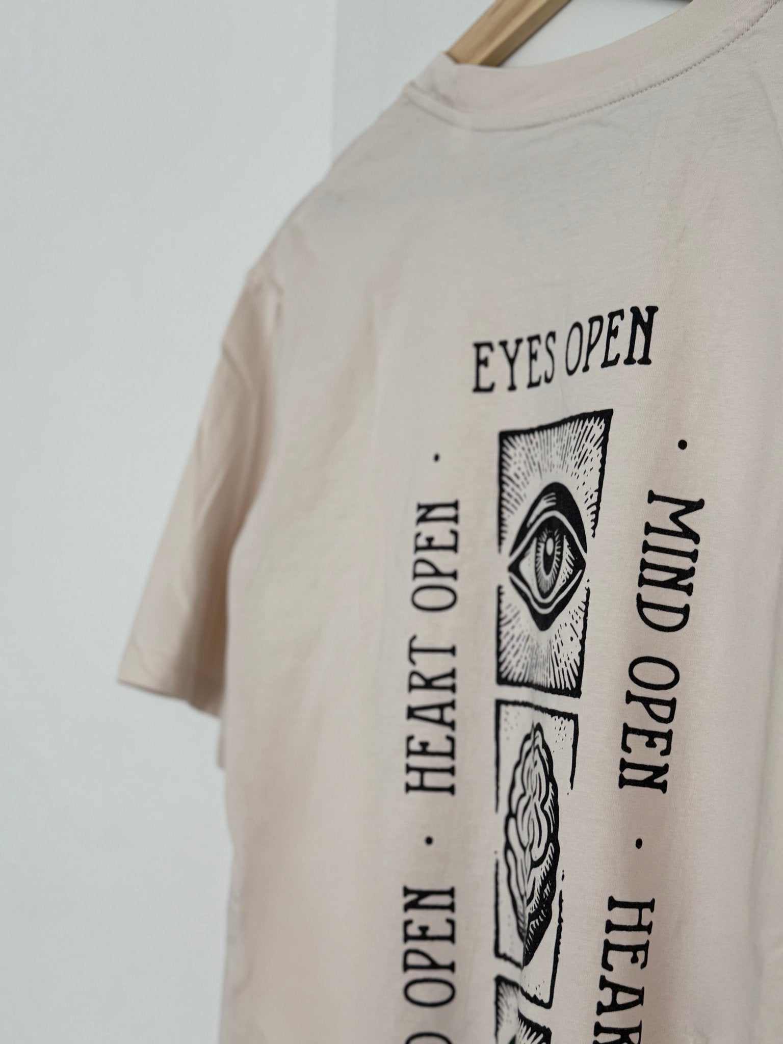 Organic T-Shirt STAY OPEN | unisex | Vintage White - Studio Schön®