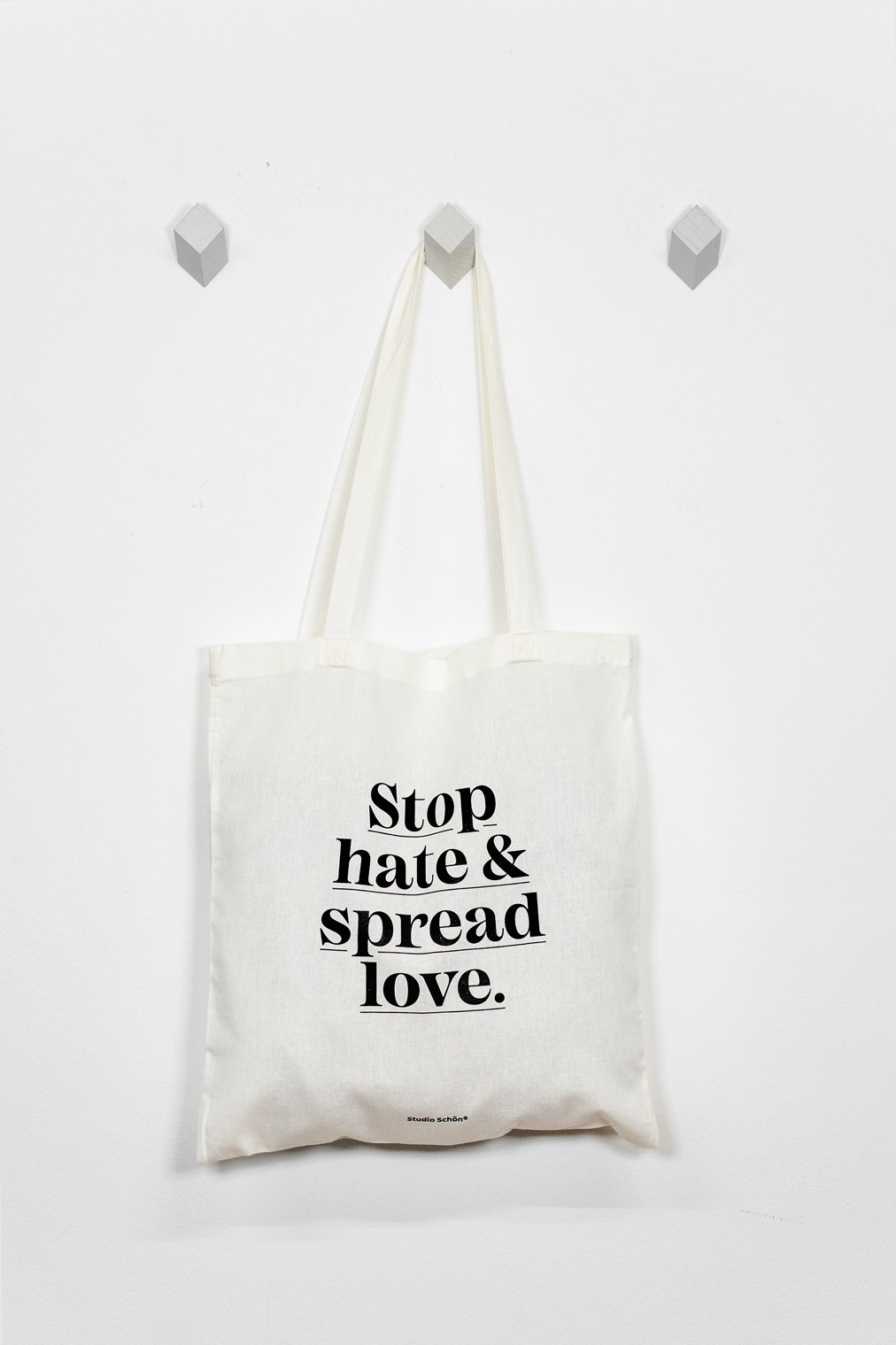 ACCESSOIRES – Baumwolltasche STOP HATE SPREAD LOVE - Studio Schön®