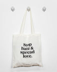 ACCESSOIRES – Baumwolltasche STOP HATE SPREAD LOVE - Studio Schön®