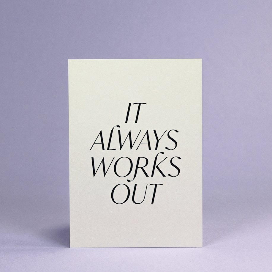 KARTE GOOD & BAD VIBES #4 IT ALWAYS WORKS OUT - Studio Schön®