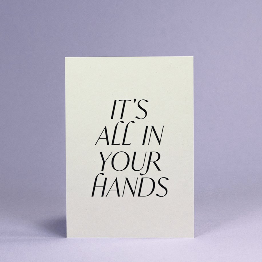 KARTE GOOD & BAD VIBES #5 IT'S ALL IN YOUR HANDS - Studio Schön®