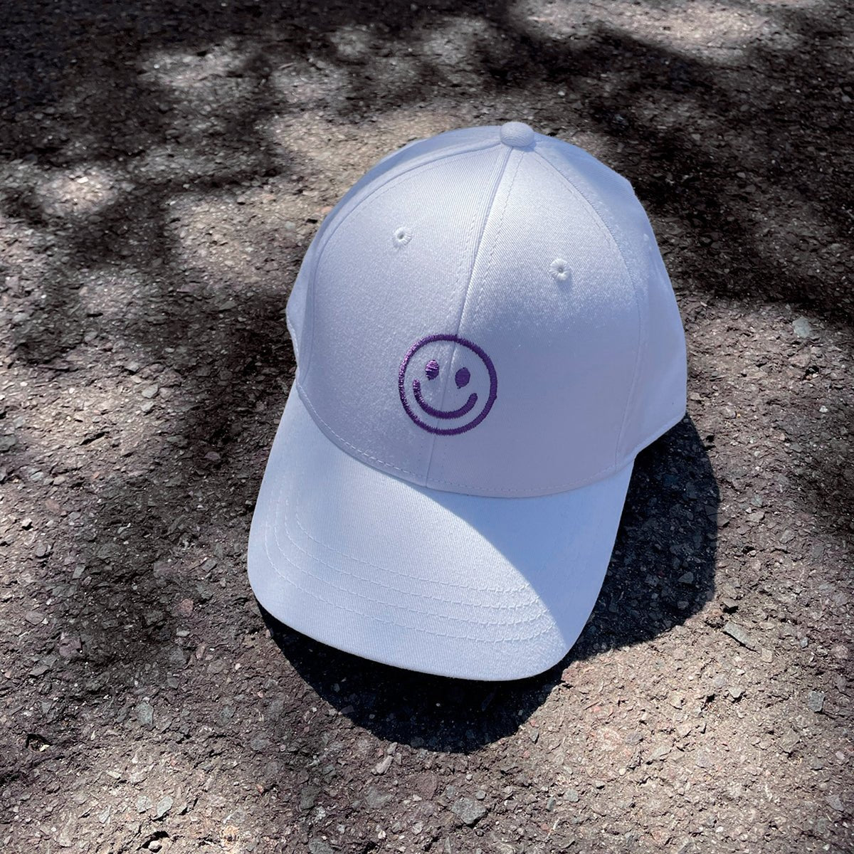 Organic Basecap Smiley Stick | Cap Weiß - Studio Schön®
