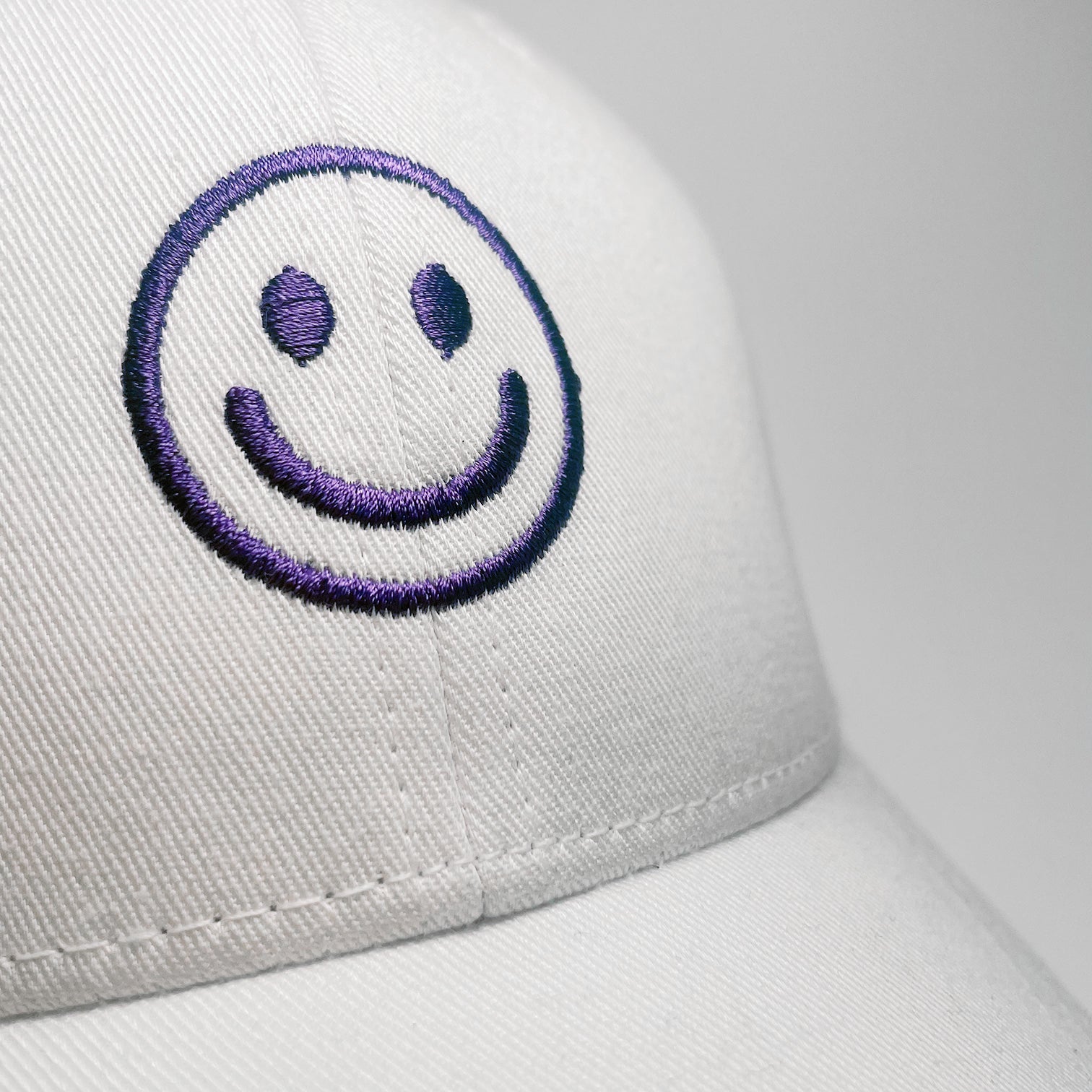 Organic Basecap Smiley Stick | Cap Weiß - Studio Schön®