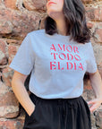 Organic T-Shirt AMOR TODO EL DÍA | unisex | Weiß - Studio Schön®