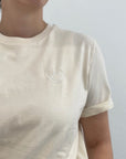 Organic T-Shirt Smiley Stick Weiß | unisex | Natural - Studio Schön®