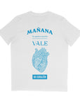 Organic T-Shirt VALE Rückenprint Blau | unisex | Weiß - Studio Schön®