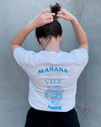 Organic T-Shirt VALE Rückenprint Blau | unisex | Weiß - Studio Schön®