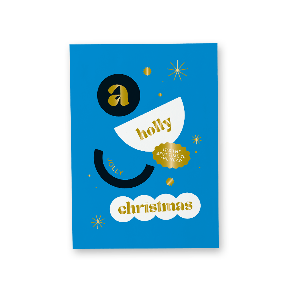 KARTE CHRISTMAS – A Holly Jolly Christmas - Blau - Studio Schön®