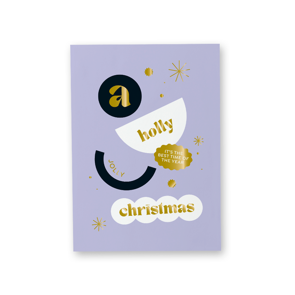 KARTE CHRISTMAS – A Holly Jolly Christmas - Flieder - Studio Schön®