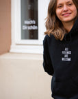 Organic Oversize Hoodie ALL FEELINGS ARE WELCOME Stick | unisex | Schwarz - Studio Schön®