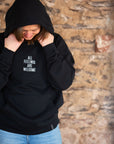 Organic Oversize Hoodie ALL FEELINGS ARE WELCOME Stick | unisex | Schwarz - Studio Schön®