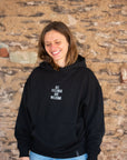 Organic Oversize Hoodie ALL FEELINGS ARE WELCOME Stick | unisex | Schwarz - Studio Schön®
