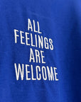 Organic T-Shirt ALL FEELINGS ARE WELCOME Stick | unisex | Kobaltblau - Studio Schön®