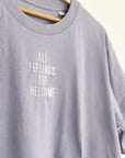 Organic T-Shirt ALL FEELINGS ARE WELCOME Stick | unisex | Lavendel - Studio Schön®