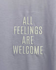 Organic T-Shirt ALL FEELINGS ARE WELCOME Stick | unisex | Lavendel - Studio Schön®