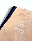 Organic T-Shirt ALL FEELINGS ARE WELCOME Stick | unisex | Pfirsich - Studio Schön®