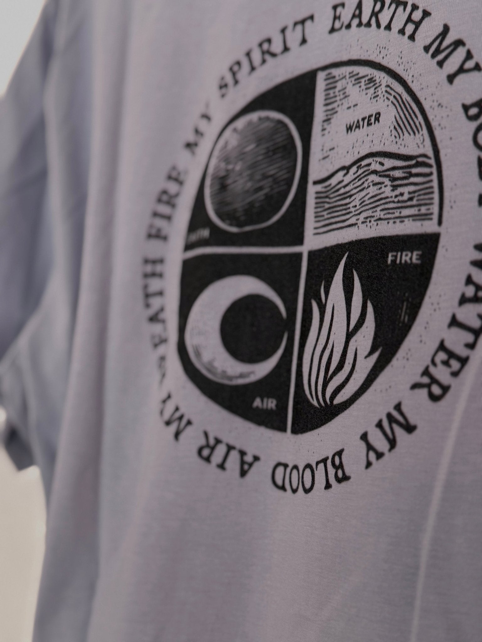 Organic T-Shirt EARTH WATER AIR FIRE | unisex | Lavendel - Studio Schön®