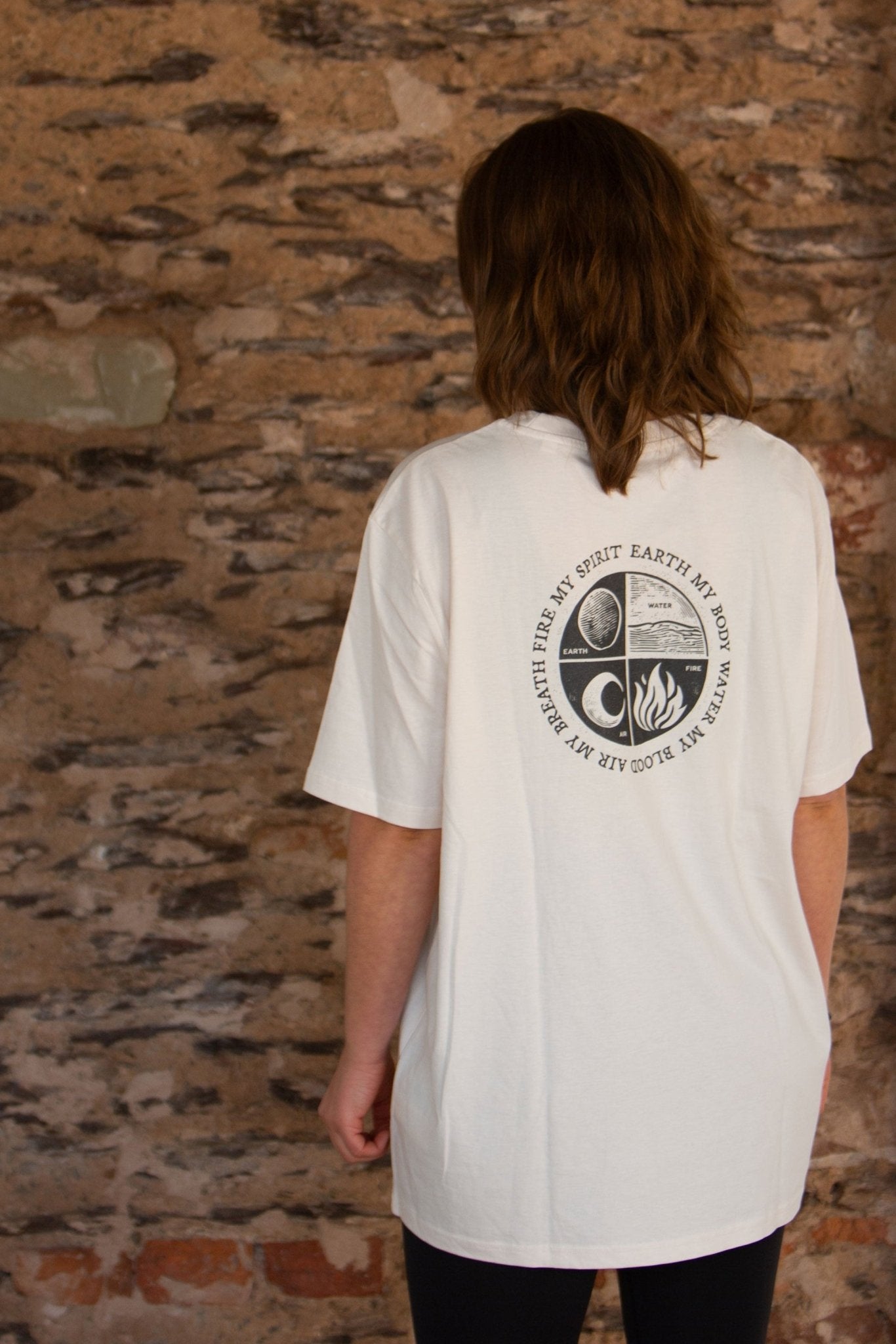 Organic T-Shirt EARTH WATER AIR FIRE | unisex | Vintage White - Studio Schön®
