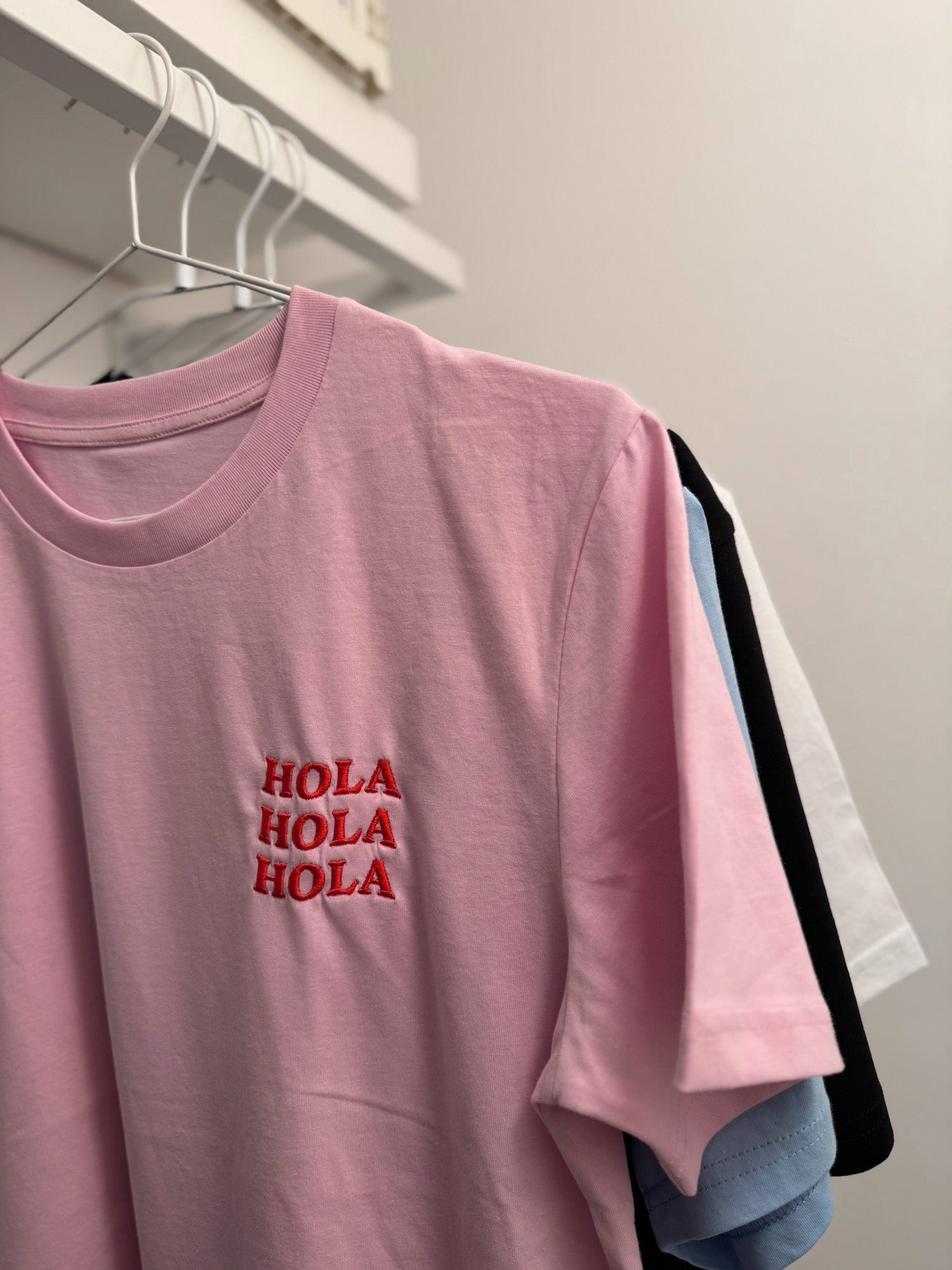 Organic T-Shirt HOLA Stick | unisex | Rosa - Studio Schön®
