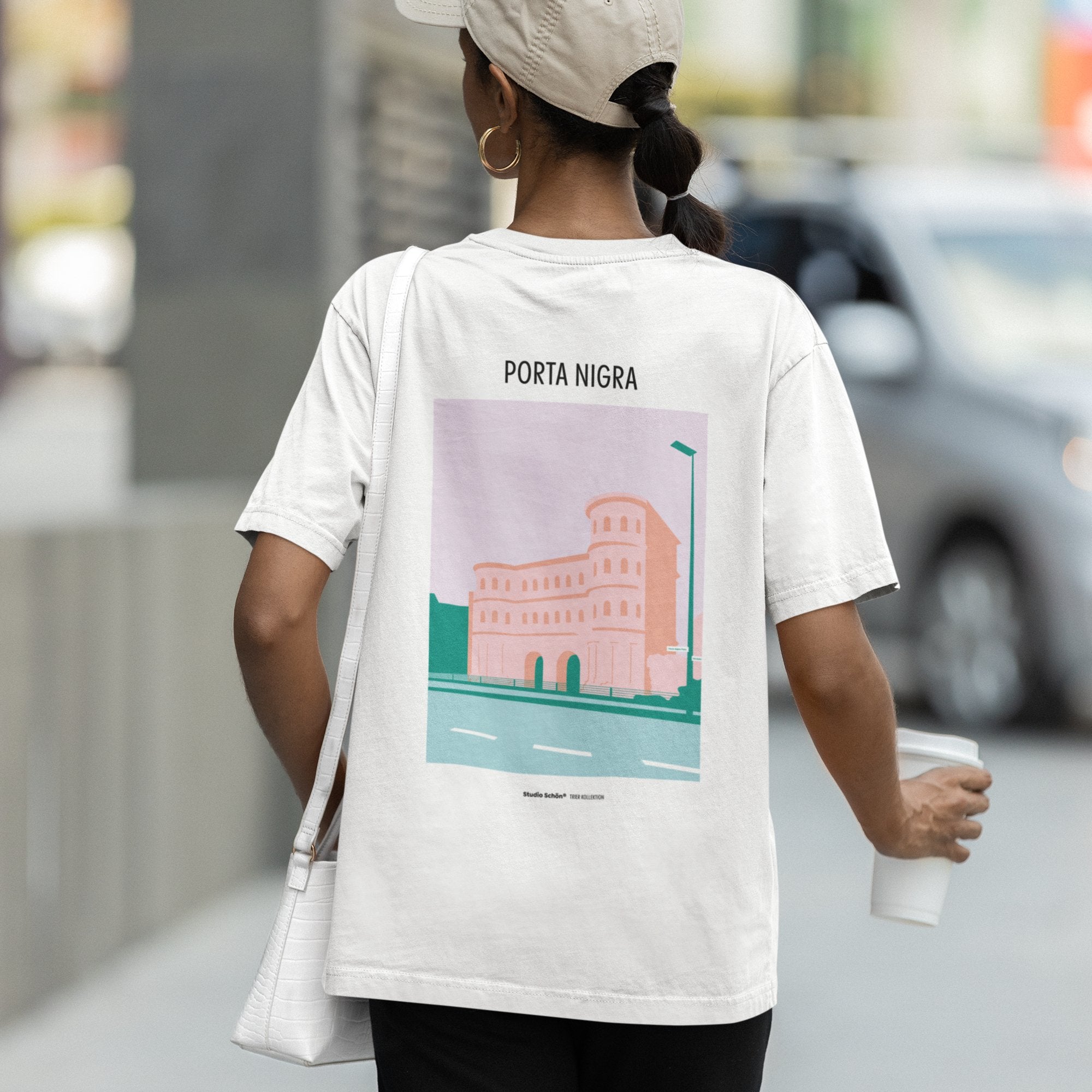 Organic T-Shirt PORTA NIGRA Trier Kollektion | unisex | Weiß - Studio Schön®