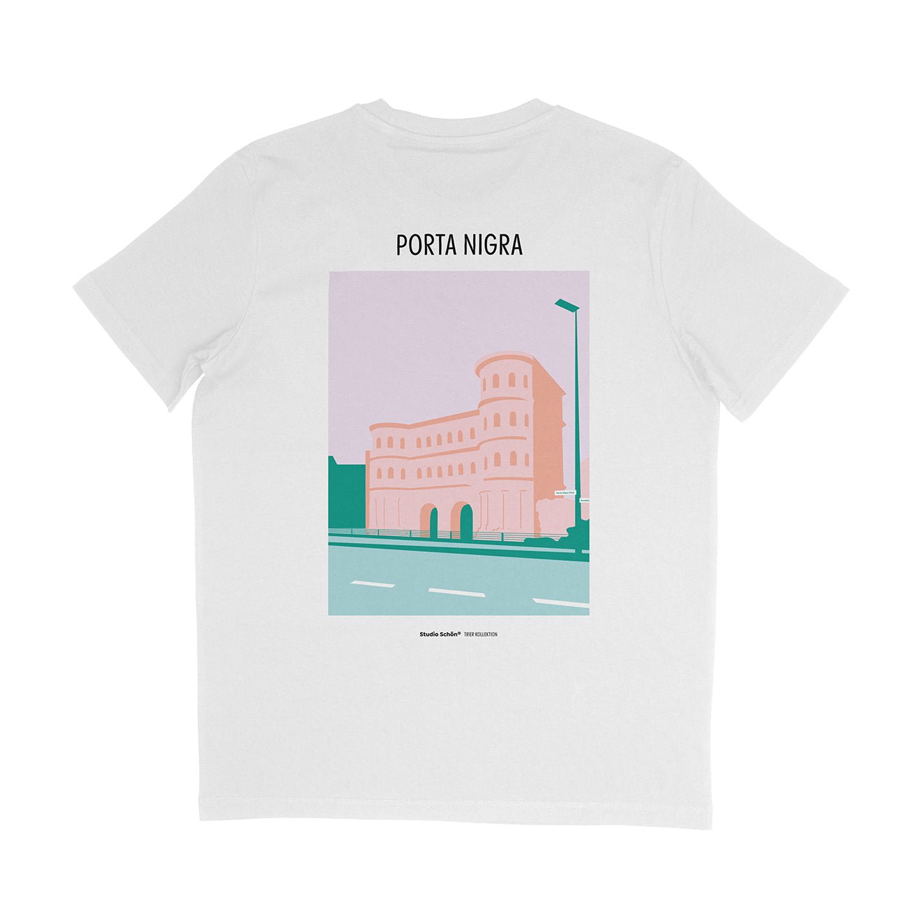 Organic T-Shirt PORTA NIGRA Trier Kollektion | unisex | Weiß - Studio Schön®