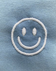 Organic T-Shirt Smiley Stick Weiß | unisex | Himmelblau - Studio Schön®