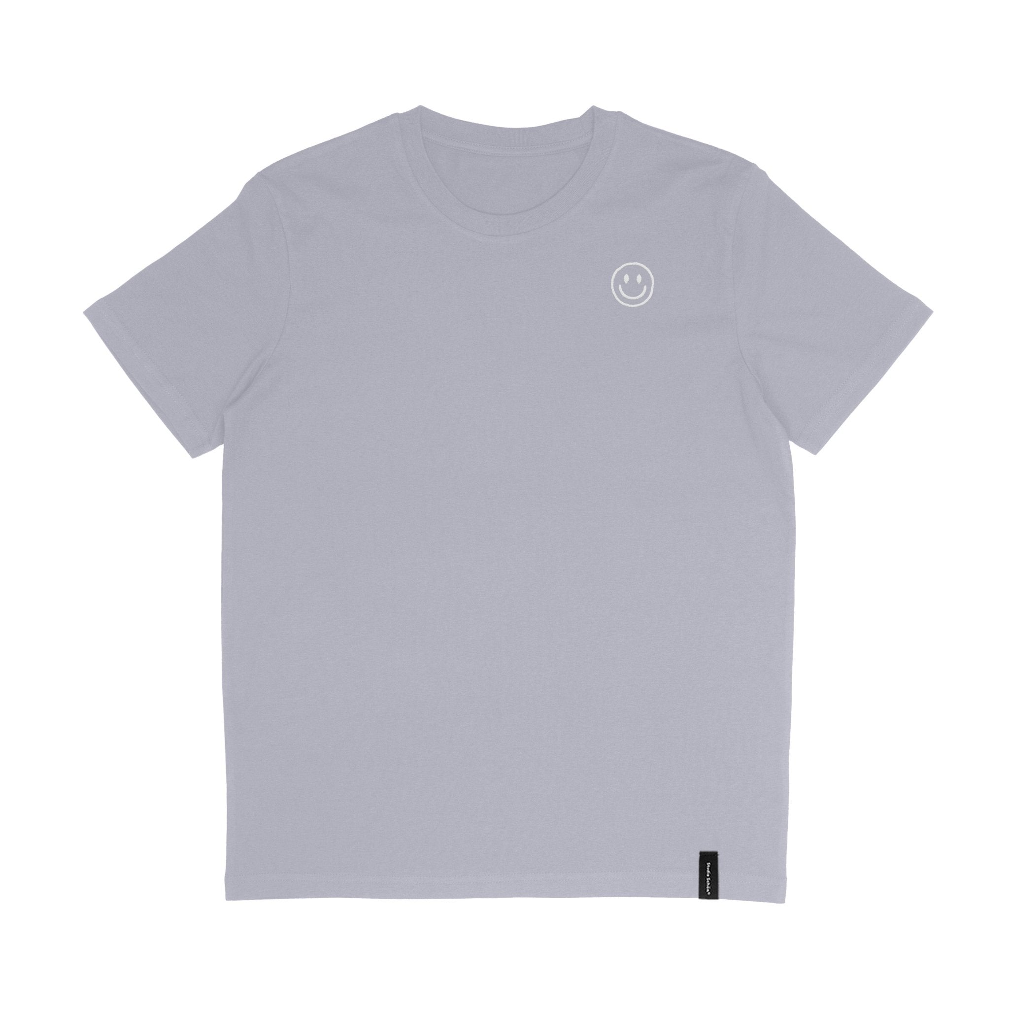 Organic T-Shirt Smiley Stick Weiß | unisex | Lavendel - Studio Schön®