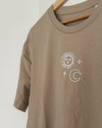 Organic T-Shirt SONNE MOND STERNE Stick | unisex | Kaffee - Studio Schön®