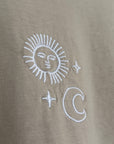 Organic T-Shirt SONNE MOND STERNE Stick | unisex | Kaffee - Studio Schön®