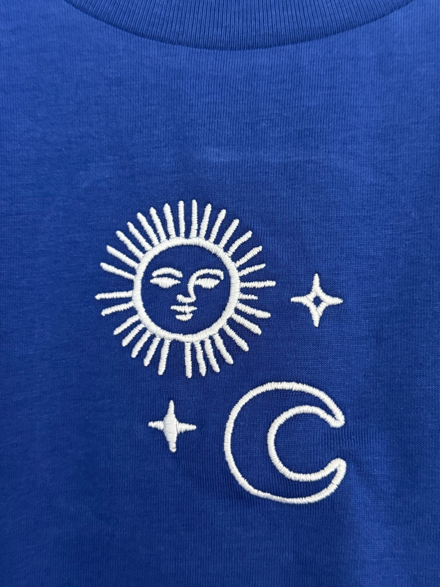 Organic T-Shirt SONNE MOND STERNE Stick | unisex | Kobaltblau - Studio Schön®