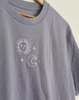 Organic T-Shirt SONNE MOND STERNE Stick | unisex | Lavendel - Studio Schön®