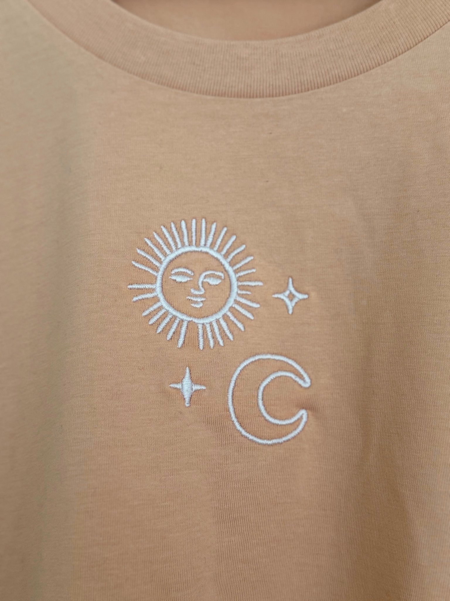 Organic T-Shirt SONNE MOND STERNE Stick | unisex | Pfirsich - Studio Schön®