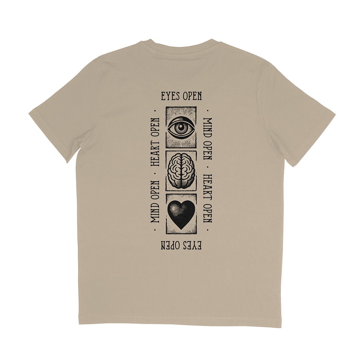 Organic T-Shirt STAY OPEN | unisex | Kaffee - Studio Schön®