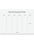 NOTIZEN – WOCHENPLANER – DAS WIRD EINE GUTE WOCHE - Studio Schön®