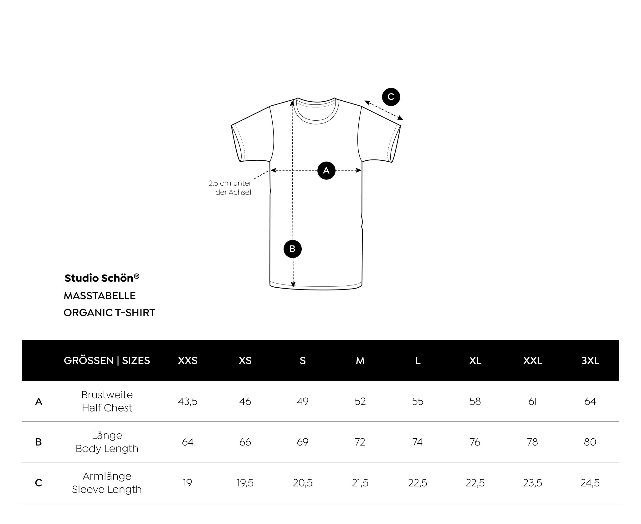 Organic T-Shirt BUCHSTABE C | unisex | big print - Studio Schön®