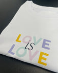 Organic T-Shirt LOVE IS LOVE | unisex | Weiß - Studio Schön®