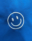 Organic T-Shirt Smiley Stick Weiß | unisex | Royal Blau - Studio Schön®