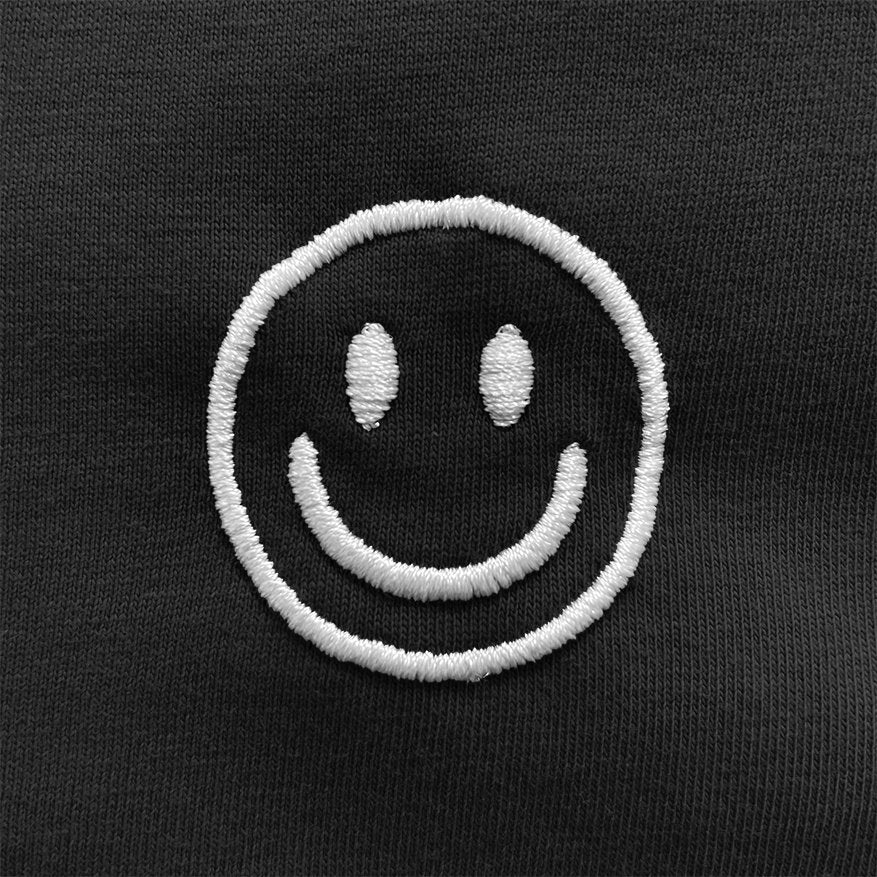 Organic T-Shirt Smiley Stick Weiß | unisex | Schwarz - Studio Schön®