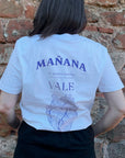 Organic T-Shirt VALE Rückenprint Lila | unisex | Weiß - Studio Schön®