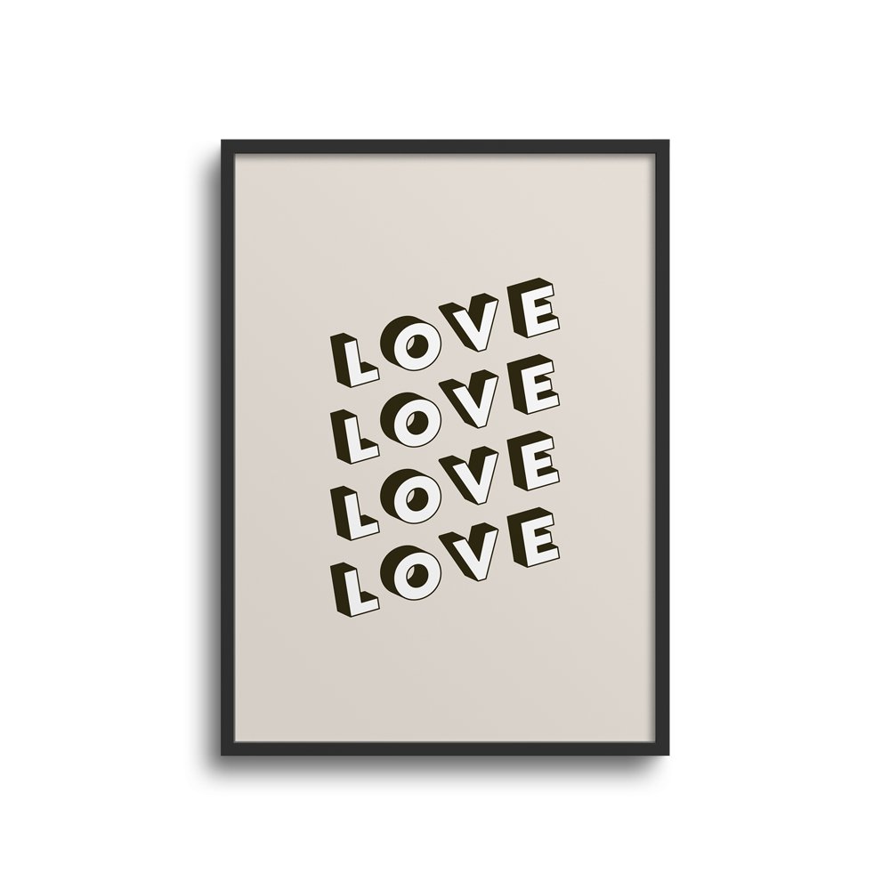 POSTER STATEMENTS – LOVE LOVE LOVE LOVE - Studio Schön®