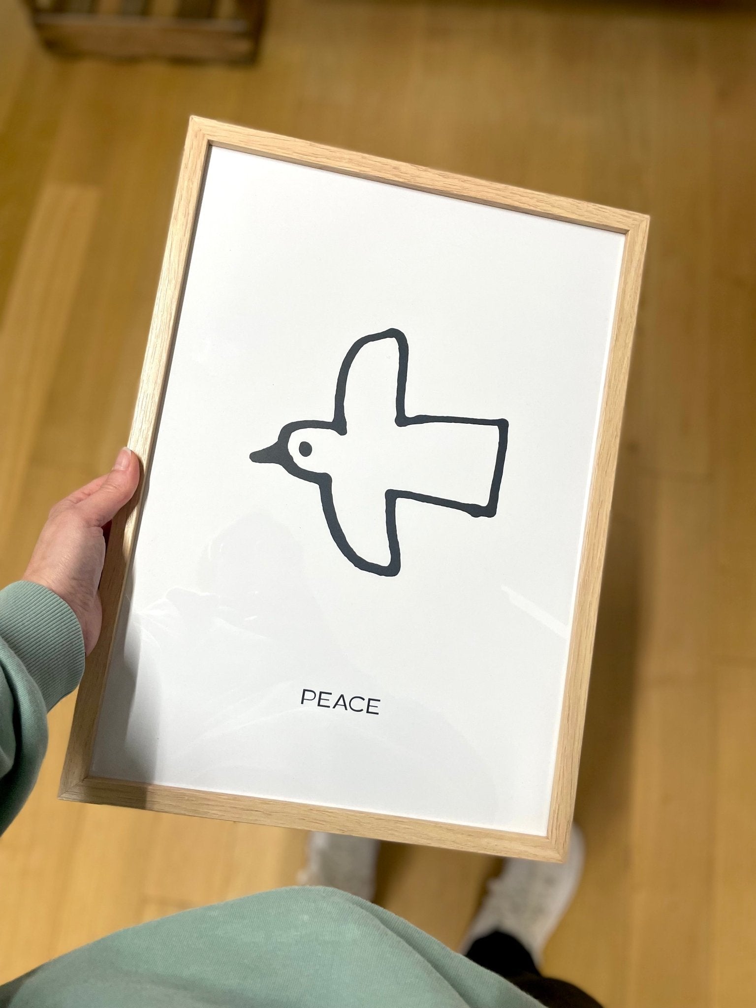 Peace - Taube - Poster Peace Friedenstaube - Grösse cm + 2 St